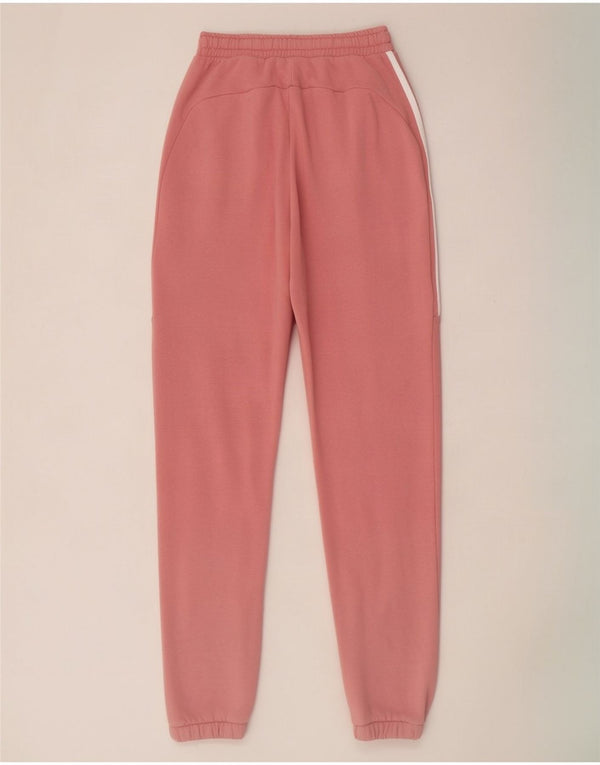 Adidas Womens Loose Fit Tracksuit Trousers Joggers UK 4/6 XS Pink Cotton