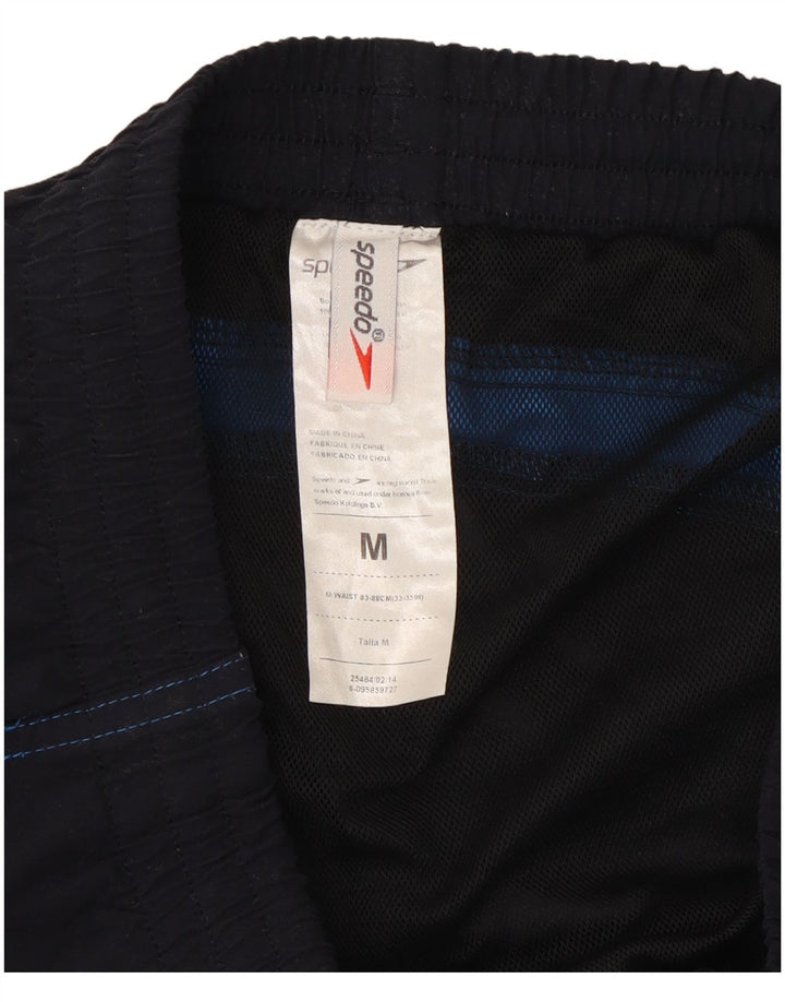 Speedo Herren-Badeshorts, mittelgroß, Marineblau, Farbblock-Polyester
