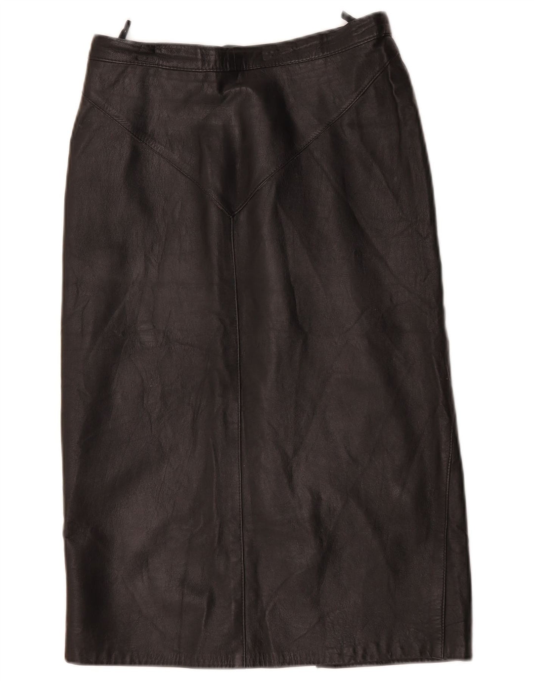 Vintage lædernederdel til kvinder W28 Medium Black