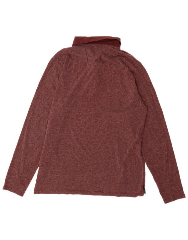 Nike Langærmet golf poloshirt til mænd Medium Burgundy polyester