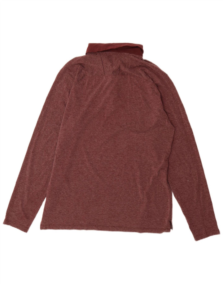 Nike Mens Golf Long Sleeve Polo Shirt Medium Burgundy Polyester