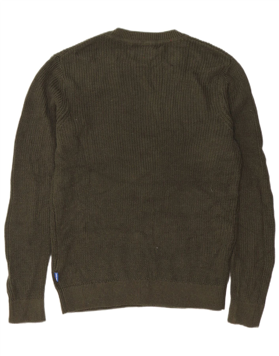 Jack & Jones Mens Crew Neck Jumper Sweater Medium Green Acrylic