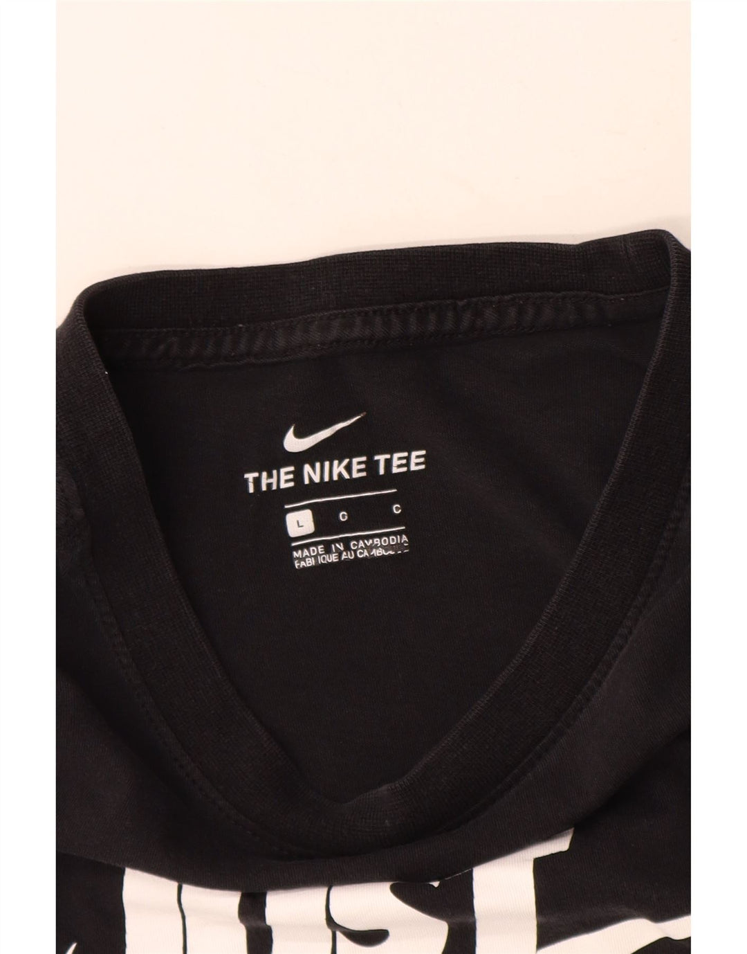 Nike Mens Graphic T-Shirt Top Large Black Cotton