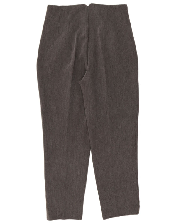 Zara Womens High Waist Suit Trousers Large W30 L26 Grey Polyester