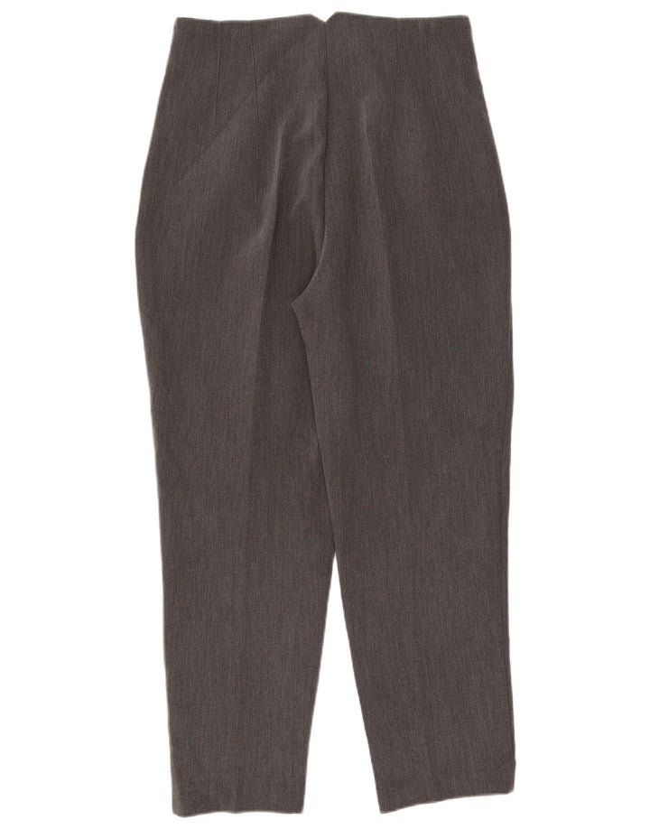 Zara Womens High Waist Suit Trousers Large W30 L26 Grey Polyester