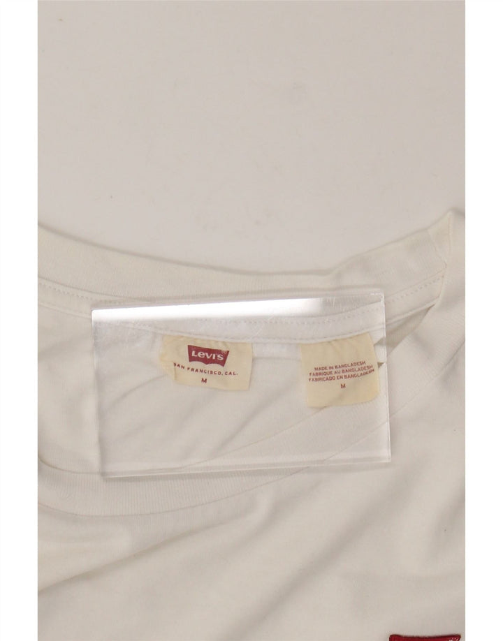LEVI'S Womens T-Shirt Top UK 14 Medium White