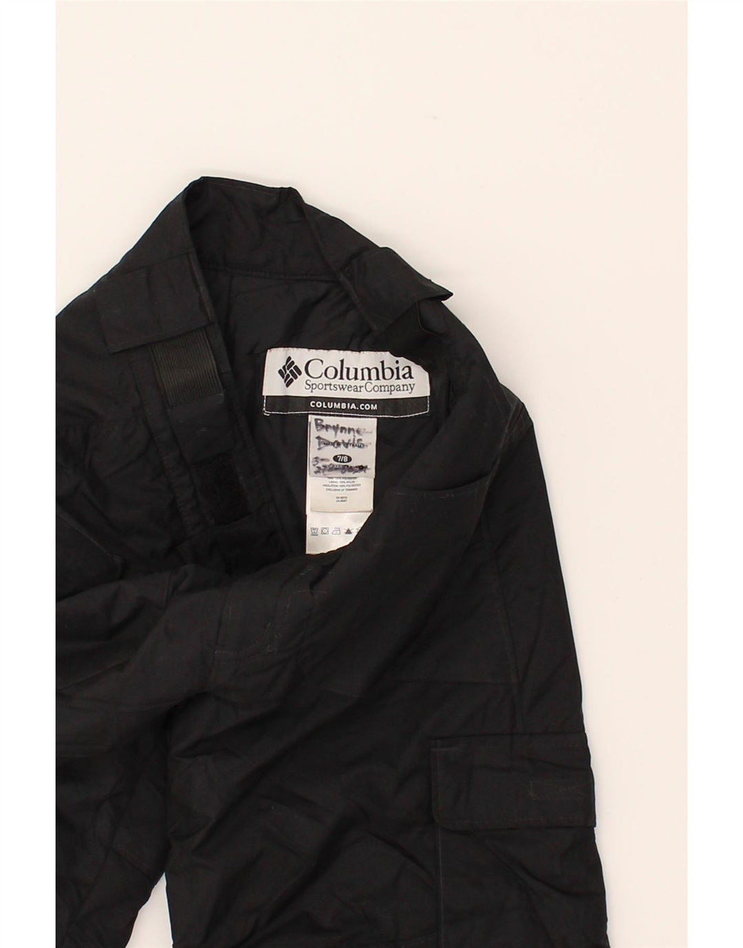 COLUMBIA Boys Ski Trousers 7-8 Years  Black Nylon Vintage Columbia and Second-Hand Columbia from Messina Hembry 
