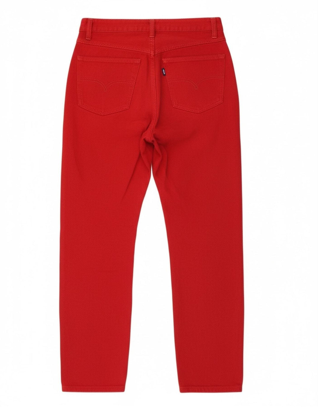 Uniform Womens High Waist Jeans W30 L29 Red Cotton