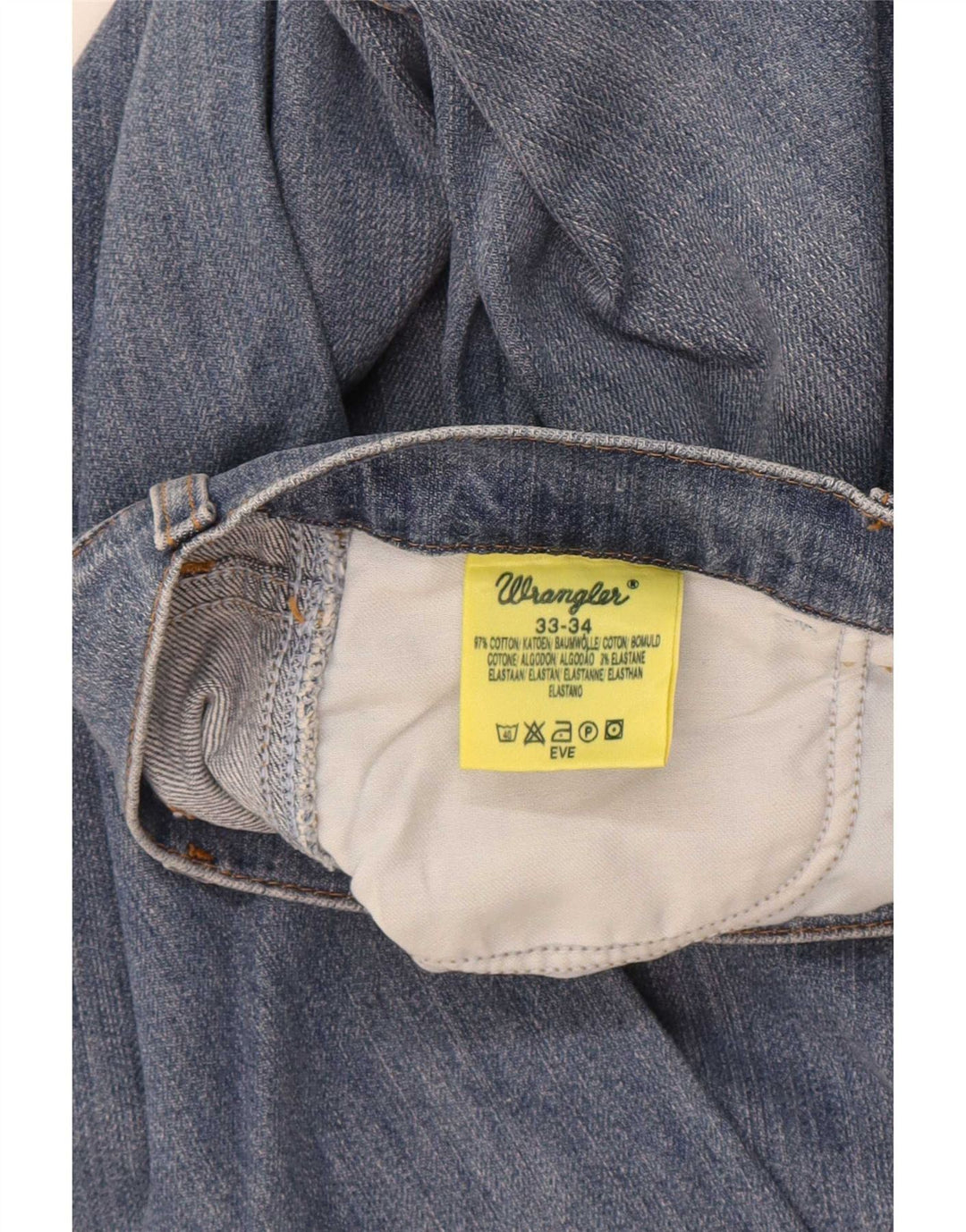 Wrangler Womens Eve Bootcut Jeans W33 L34 Blaue Baumwolle