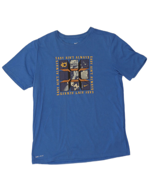 Nike Dri Fit Grafik-T-Shirt für Jungen, 15–16 Jahre, XL, Blau, Baumwolle