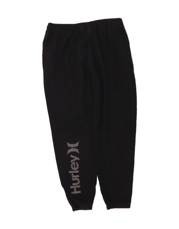 HURLEY Mens Graphic Tracksuit Trousers Joggers Medium  Black Cotton Vintage Hurley and Second-Hand Hurley from Messina Hembry 
