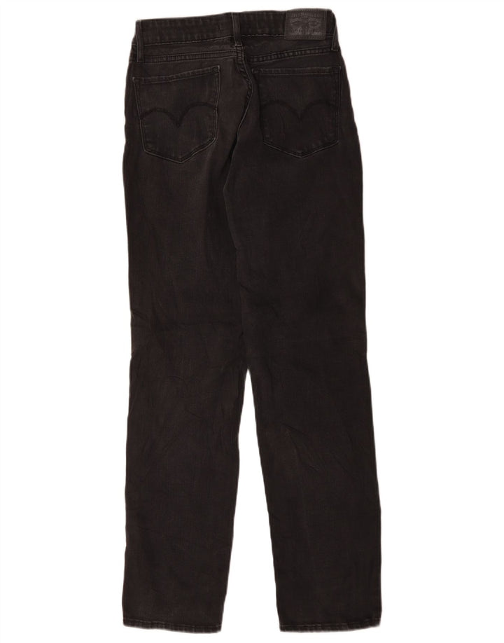 Levi's Damen 712 Slim Jeans W26 L29 Schwarze Baumwolle