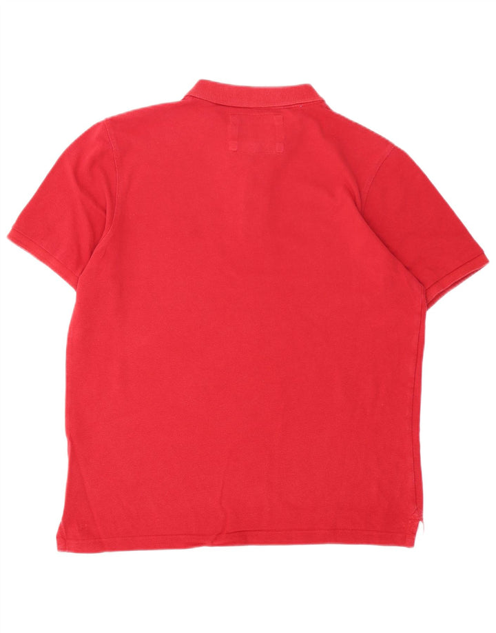 Saltrock Mens Polo Shirt Medium Red Cotton