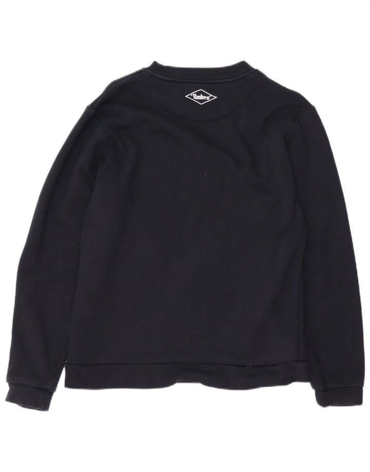 UMBRO Mens Graphic Sweatshirt Jumper Small Black Cotton