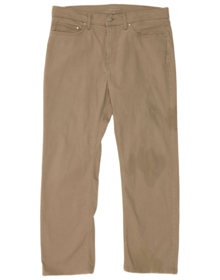 Marks & Spencer Mens Straight Jeans W34 L31 Beige Cotton