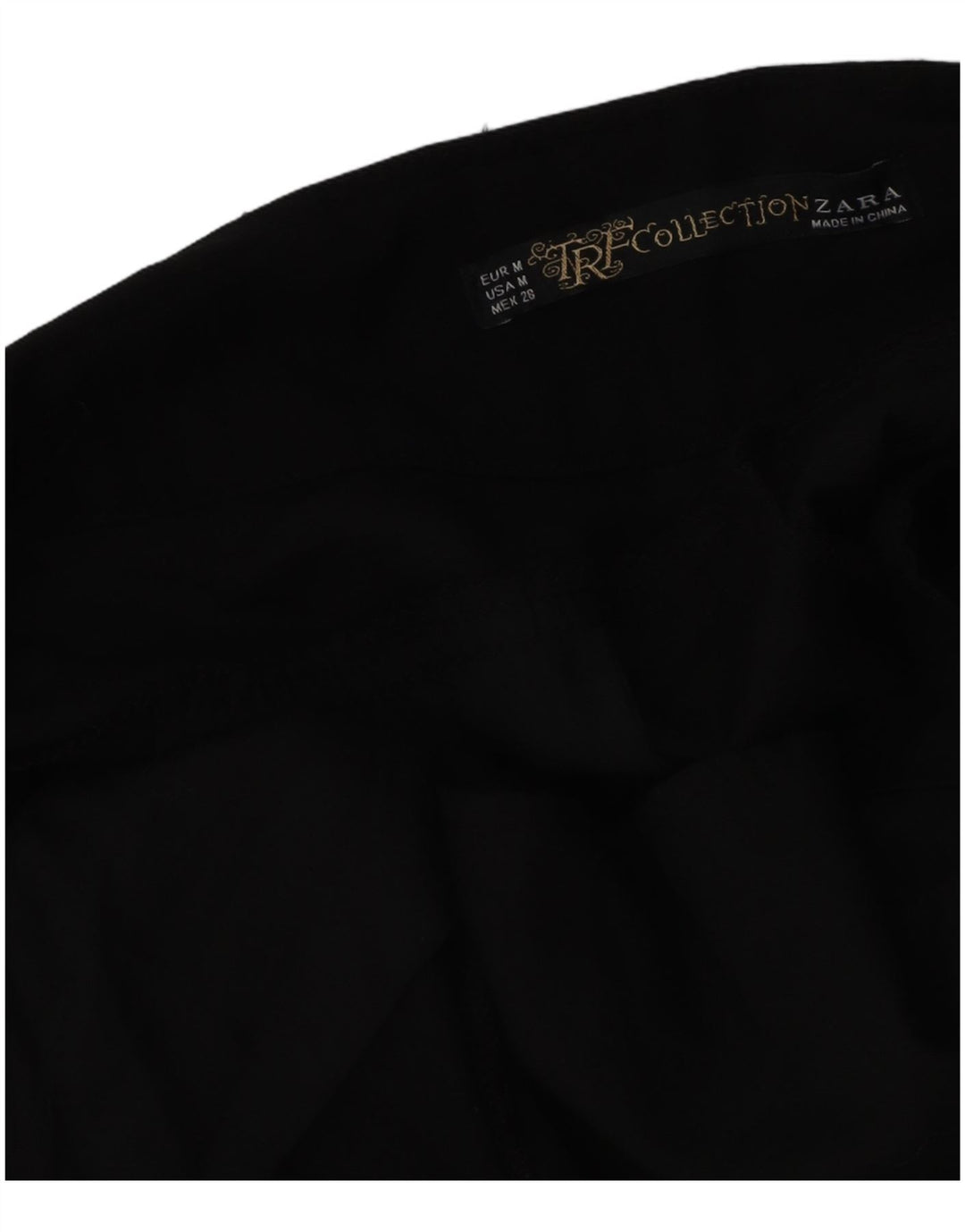 Zara Womens Slim Cropped Trousers Medium W28 L27 Black