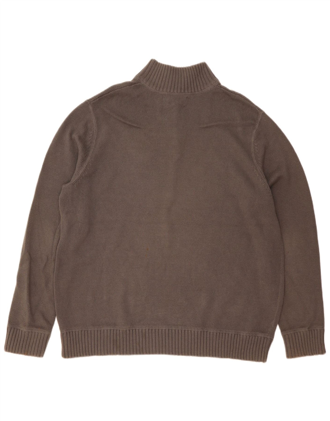 EDDIE BAUER Herre Zip Neck Sweater XL Grå Bomuld