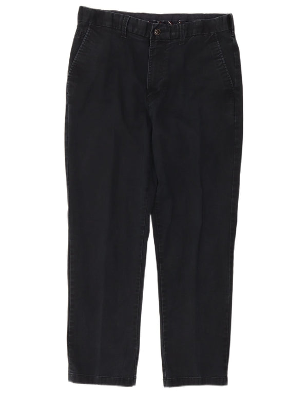 Calça chino reta masculina Marks & Spencer Blue Harbor W34 L29 marinho