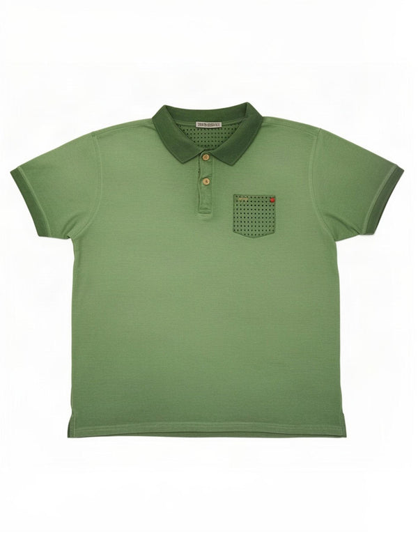 BACI & ABBRACCI Mens Polo Shirt 3XL Green Cotton