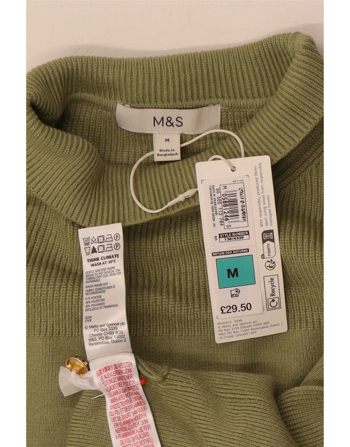 Marks & Spencer Dame Turtle Neck Jumper Sweater UK 14 Medium Khaki
