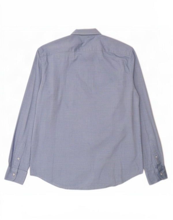 Rumford Mens Regular Fit Shirt Size 41 16 Large Blue Cotton