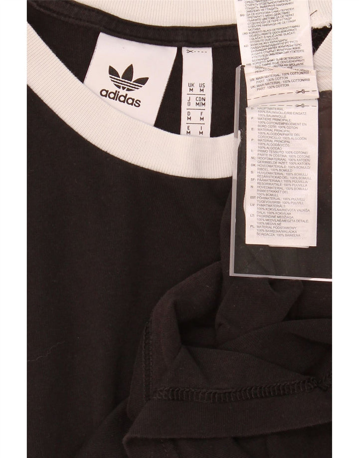 ADIDAS Mens T-Shirt Top Medium Black Cotton Vintage Adidas and Second-Hand Adidas from Messina Hembry 