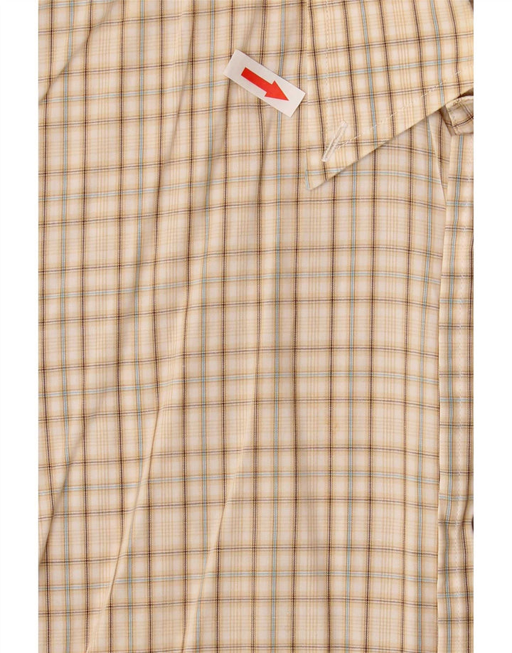 Trussardi Herreskjorte Medium Beige Ternet bomuld