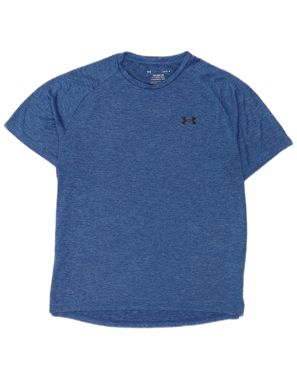 Under Armour Mens T-Shirt Top Large Blue Flecked Polyester