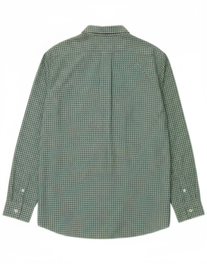 Gap Mens Slim Fit Shirt XL Green Check Cotton