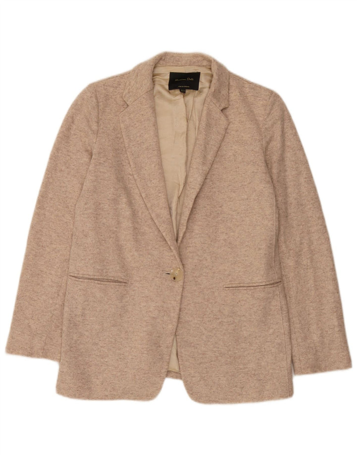 Massimo Dutti Chaqueta Blazer De Punto De 1 Botón Para Mujer EU 38 Small Beige Moteado