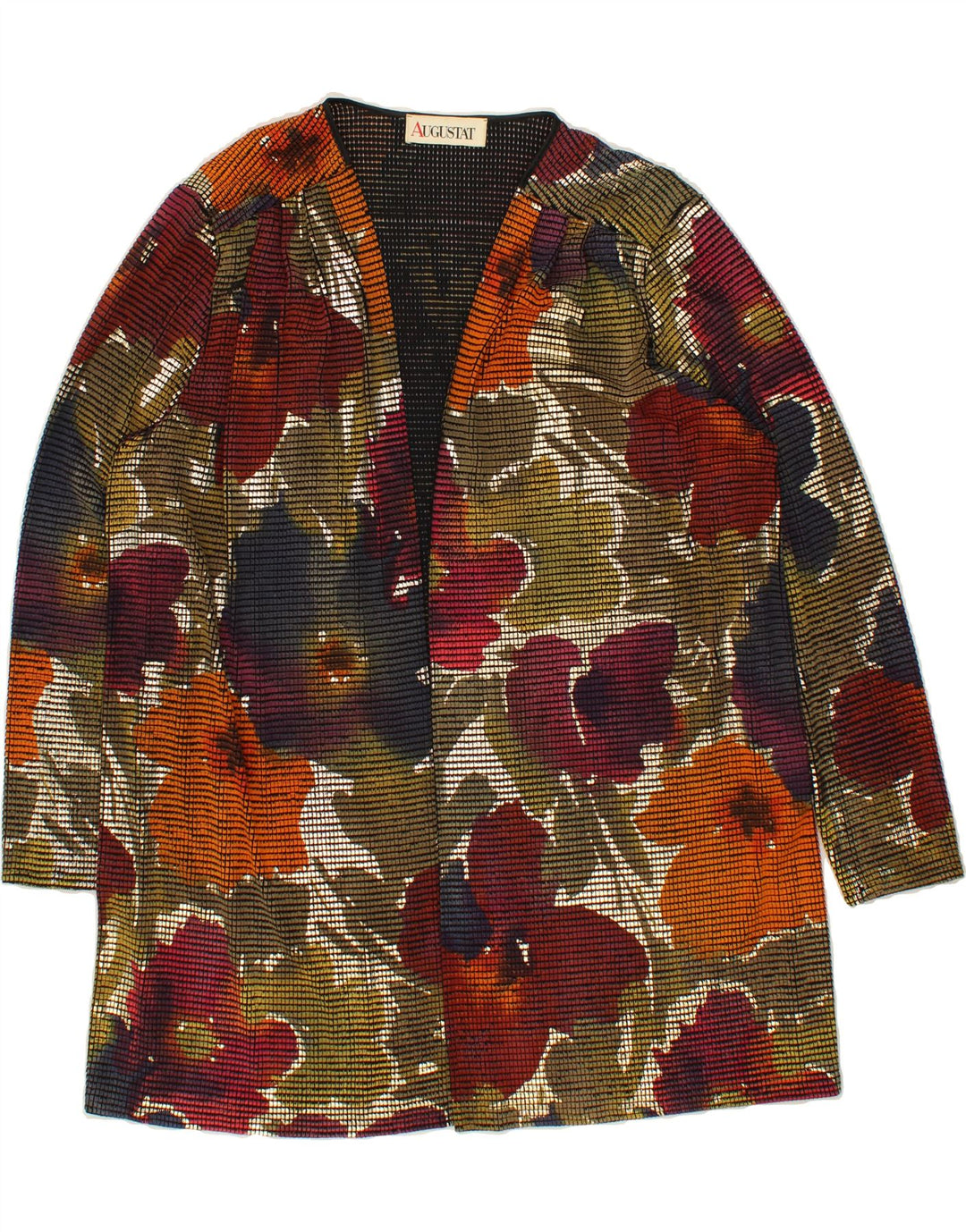 AUGUSTAT Womens Loose Fit Open Blazer Jacket EU 46 XL Multicoloured Floral Vintage Augustat and Second-Hand Augustat from Messina Hembry 