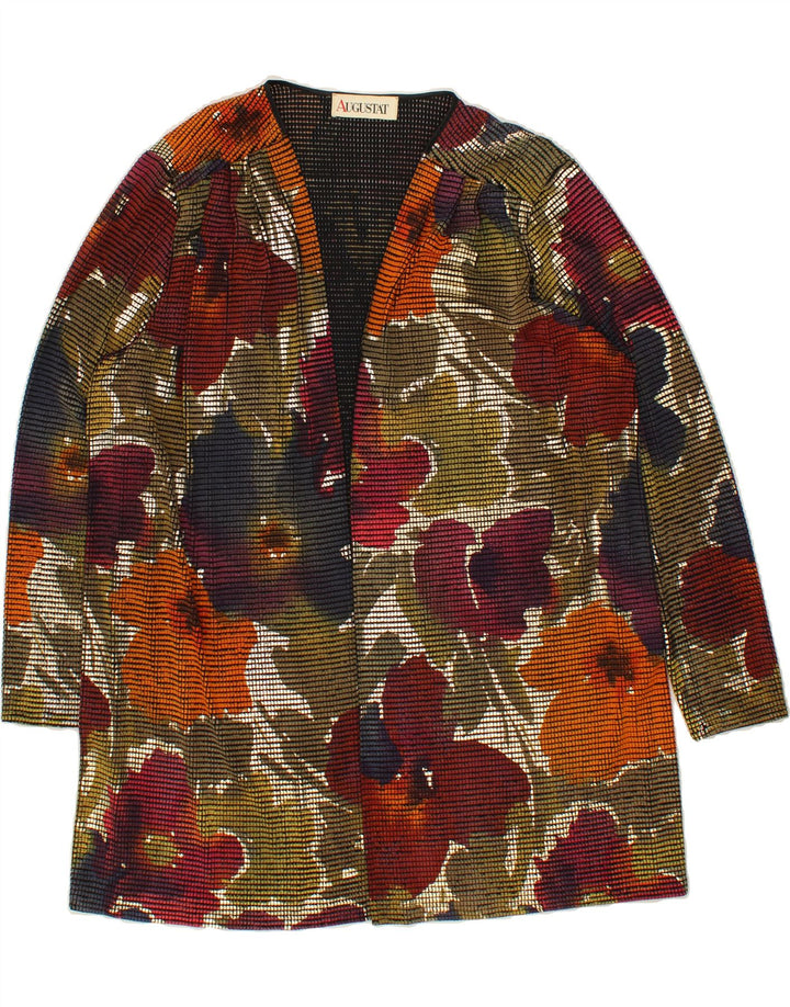 AUGUSTAT Womens Loose Fit Open Blazer Jacket EU 46 XL Multicoloured Floral Vintage Augustat and Second-Hand Augustat from Messina Hembry 