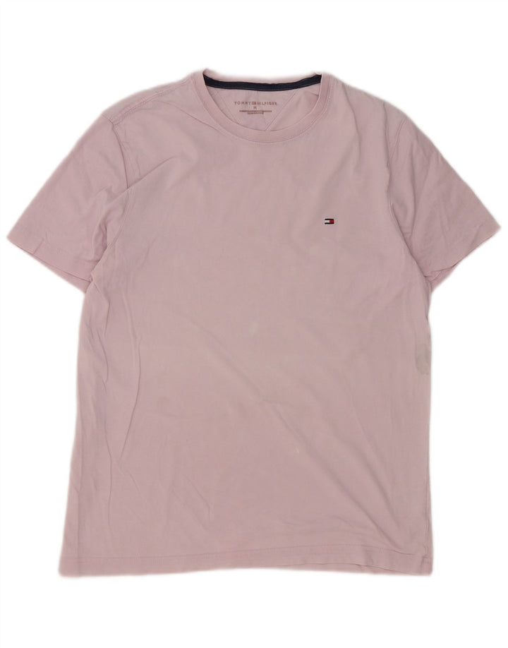 Camiseta masculina Tommy Hilfiger Top médio algodão rosa