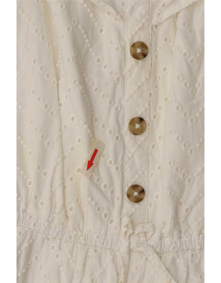 Tuta corta da donna con spalle scoperte Benetton UK 14 Medium White
