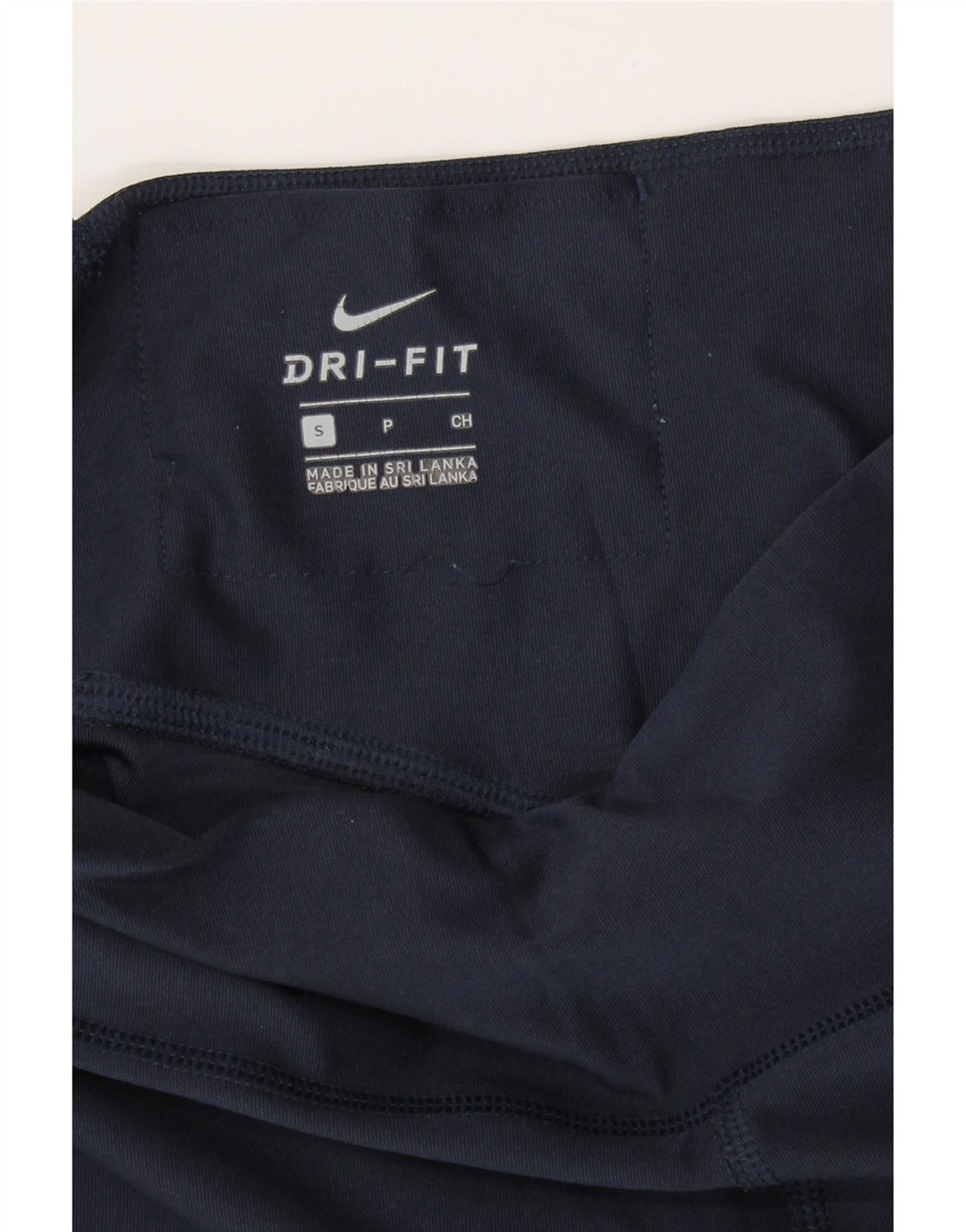 Nike Dame Dri Fit Grafiske Leggings UK 8 Small Navy Blue