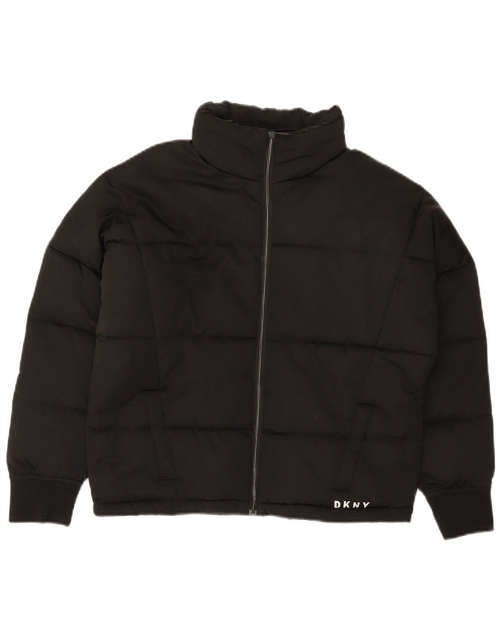 DKNY Girls Padded Jacket 11-12 Years XS Black Polyester