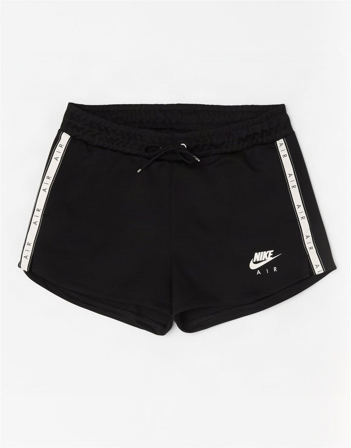 Shorts esportivos gráficos femininos Nike UK 12 médio preto colorblock poliéster