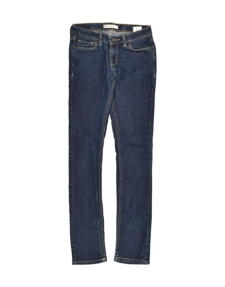 LEVI'S Girls 711 Skinny Jeans 13-14 Years W24 L28  Navy Blue Cotton | Vintage Levi's | Thrift | Second-Hand Levi's | Used Clothing | Messina Hembry 