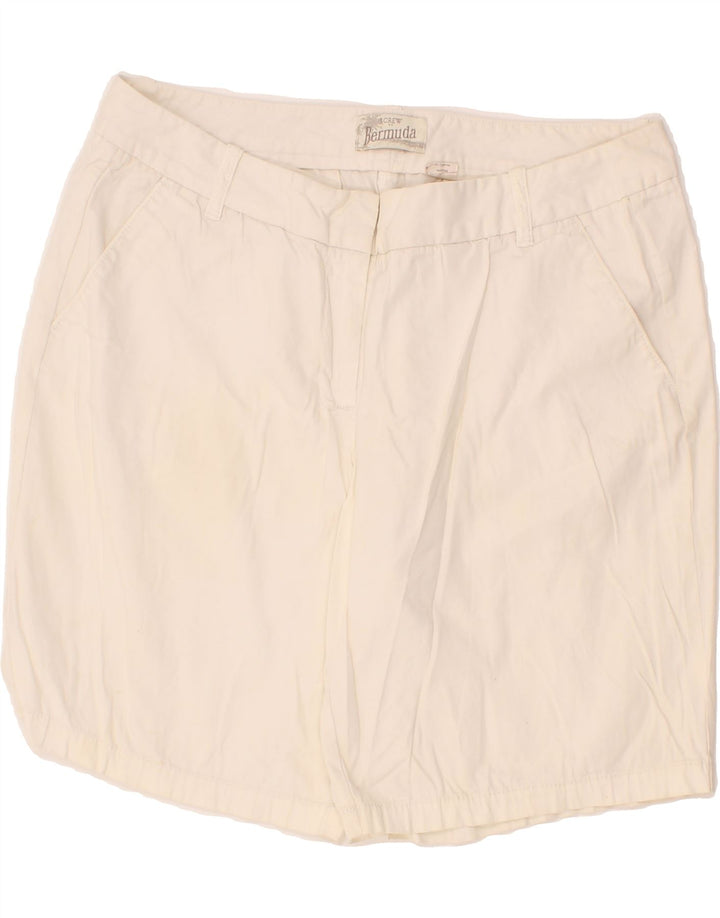 J. CREW Womens Bermuda Chino Shorts US 8 Medium W34  White Cotton Vintage J. Crew and Second-Hand J. Crew from Messina Hembry 