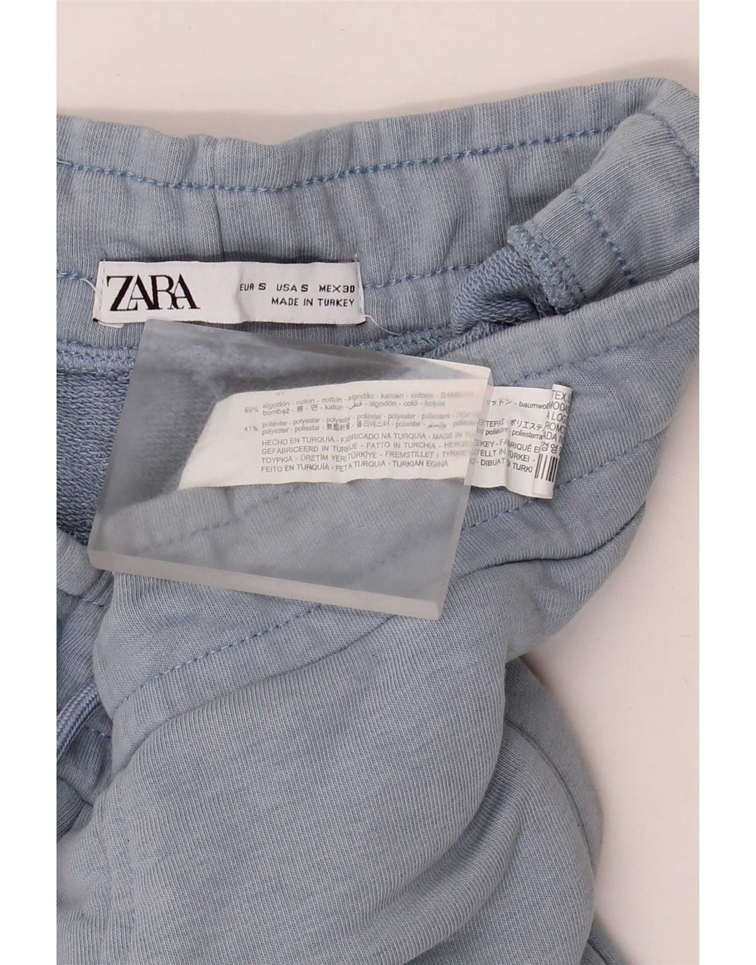 Zara Pantalon De Survêtement Pour Homme Pantalon De Jogging Petit Bleu Coton