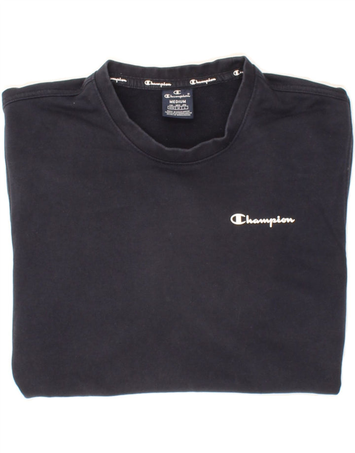 CHAMPION Mens Sweatshirt Jumper Medium Navy Blue Cotton