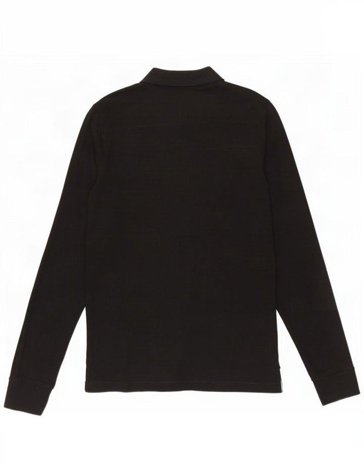 French Connection Langærmet poloshirt til mænd Medium sort bomuld
