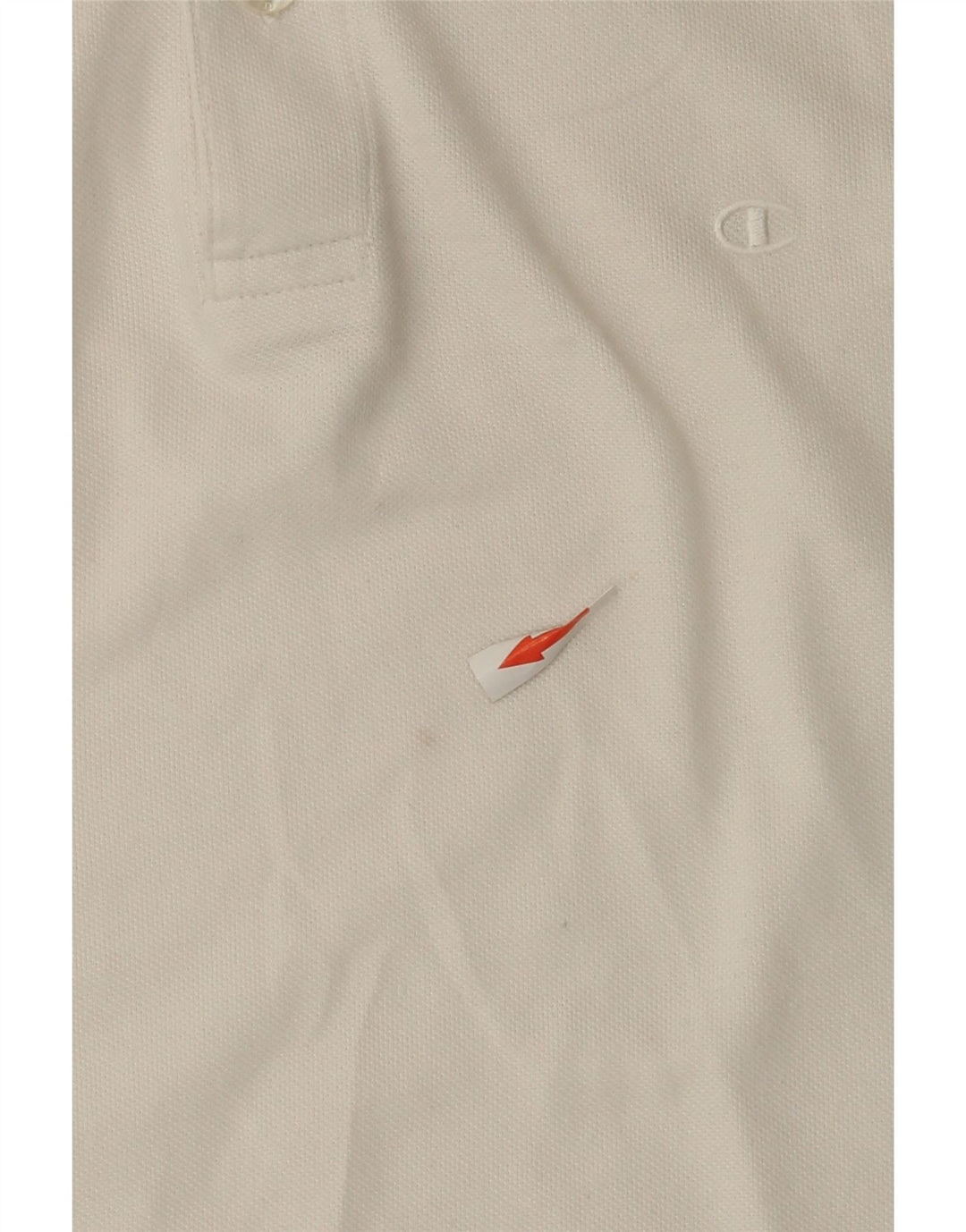 Champion Mens Polo Shirt Medium White Cotton