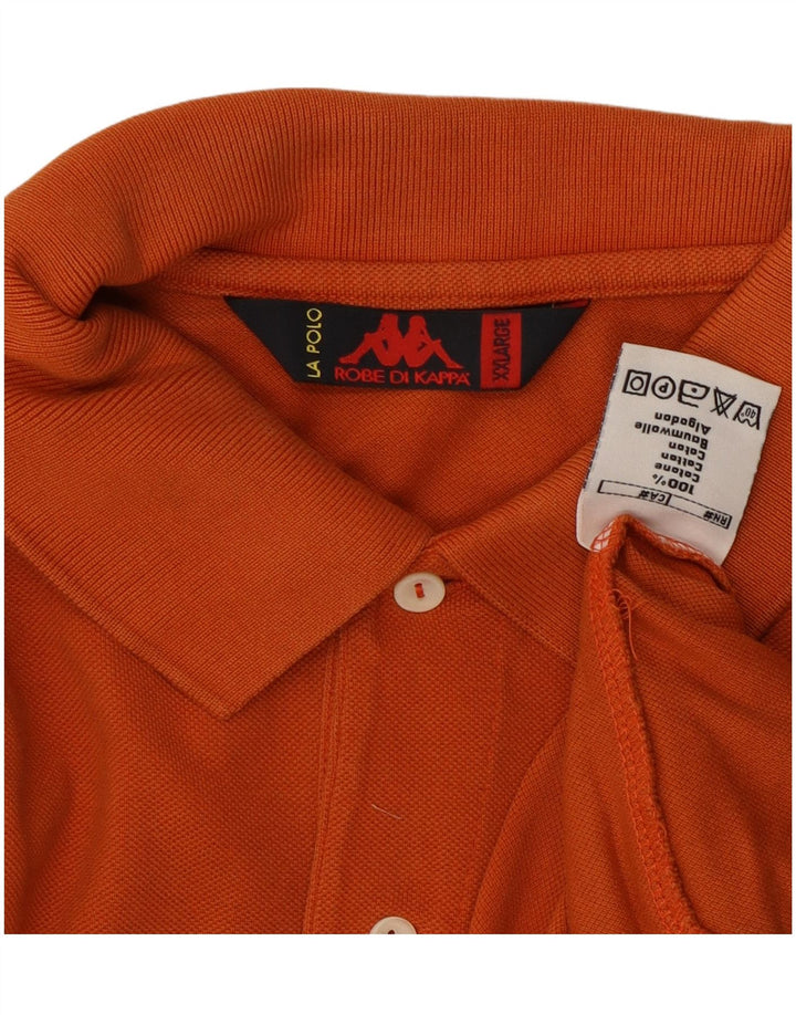 KAPPA Mens Polo Shirt 2XL Orange Cotton