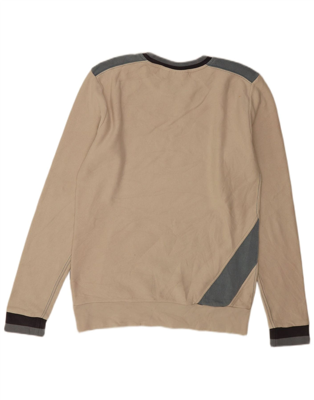 Puma Mens Graphic Sweatshirt Jumper Small Off White Colourblock