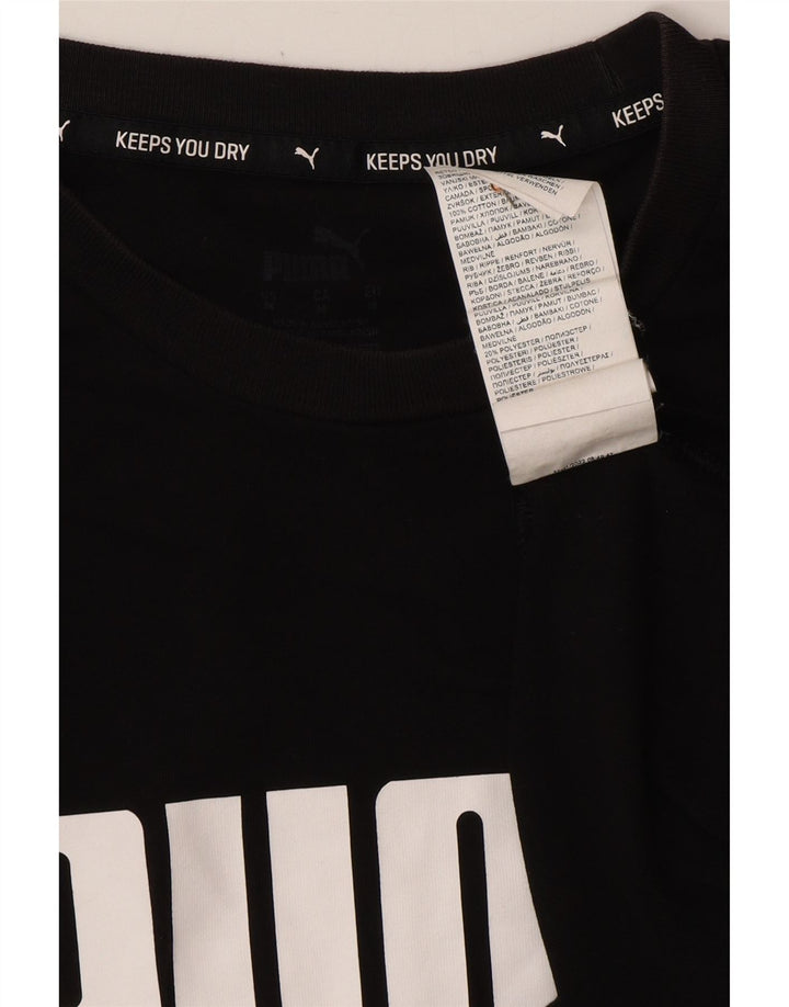 T-shirt grafica da uomo PUMA Top in cotone nero medio