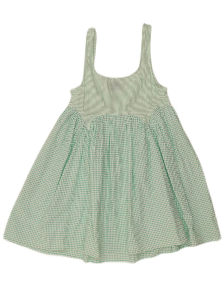 Asos - Vestito prendisole da donna UK 8 piccolo, in cotone a quadretti verdi