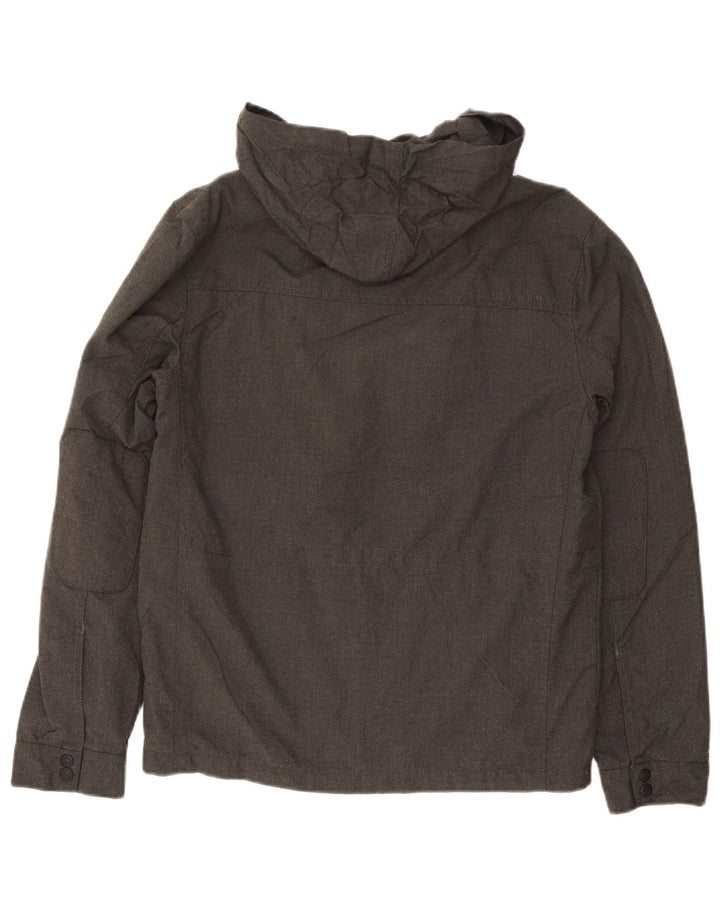 Billabong Mens Hooded Utility Jacket UK 36 Small Grey Polyester