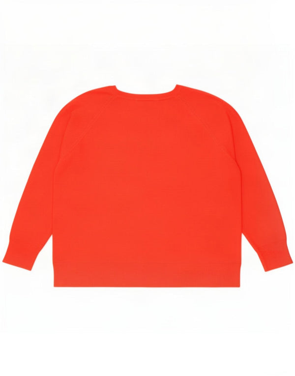 Zara Γυναικείο πουλόβερ με λαιμόκοψη UK 18 XL Κόκκινο