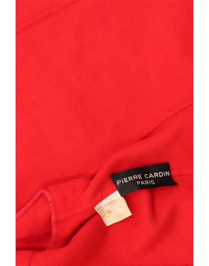 Pierre Cardin Womens 1 Button Blazer Jacket IT 42 Medium Red Wool Classic